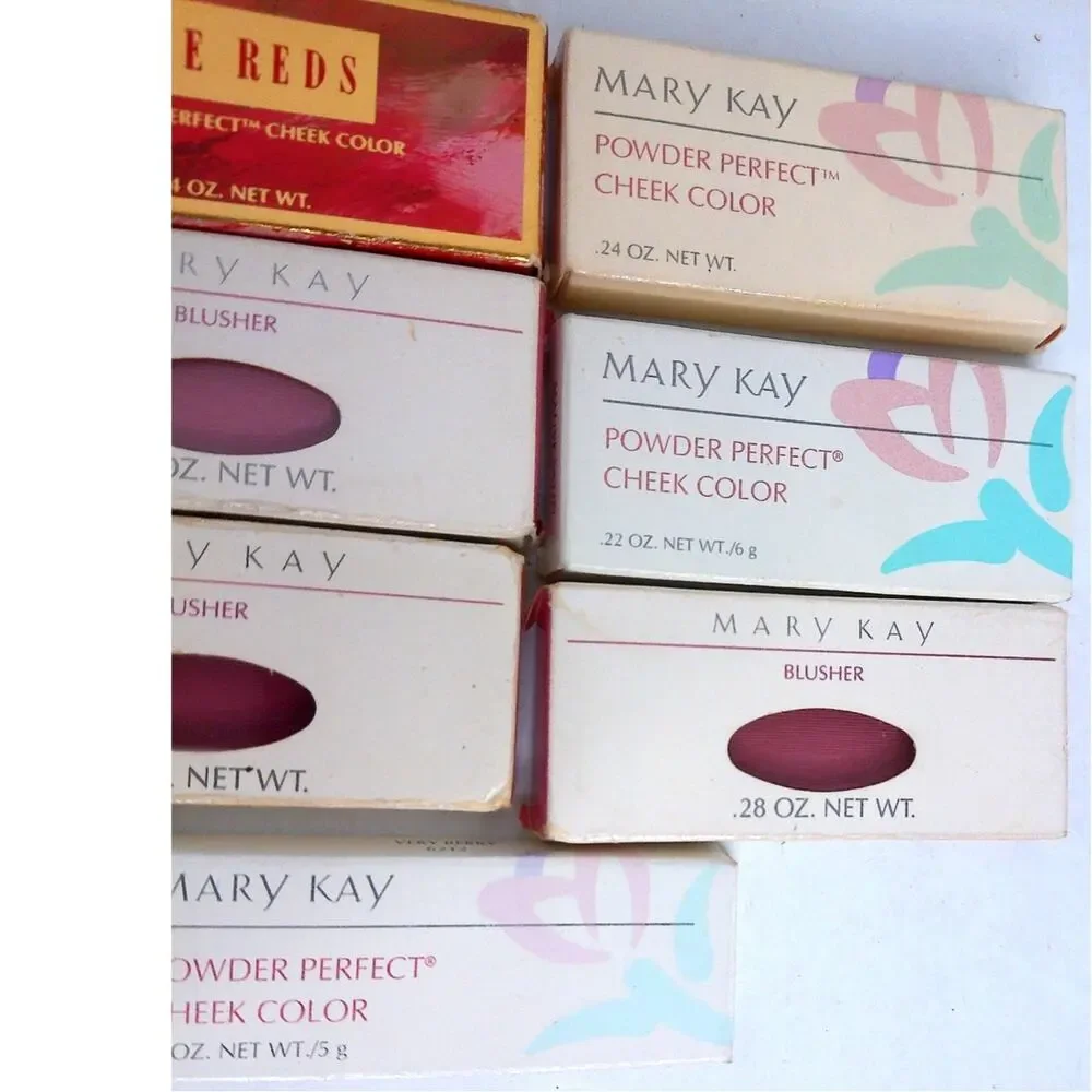Vtg Mary Kay Blush Violet Mauve Satin Holly Berry Orchid Lilac Very Berry Set 7